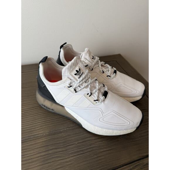 Adidas ZX 2K Boost Men\'s Size 7 US White Black Athletic Lace Up Sneakers FV8577 main image 5